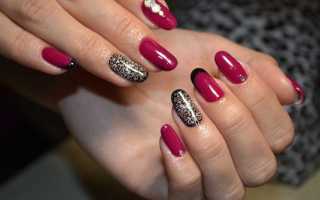 Вишневый маникюр: модные новинки дизайна, актуальные тренды и оригинальные сочетания (110 фото)