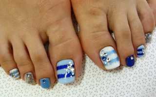Красивый педикюр на ногах гель-лаком. Фото, новинки